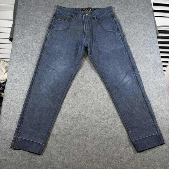 Vintage PACO Jeans Mens 33x30 Blue Medium Wash Straight Leg Denim Workwear Y2K - Picture 4 of 9